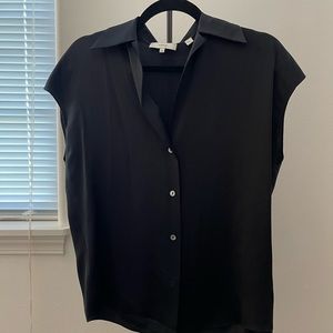 Vince 100% silk cap sleeve top